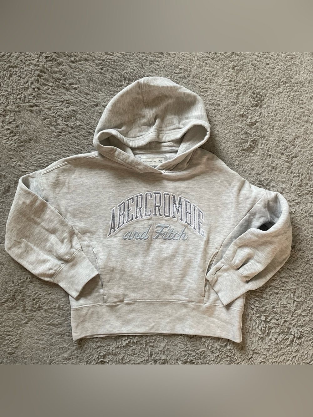 Abercrombie And Fitch Unisex Kids Hoodie Size 9/10 cropped spell out pockets